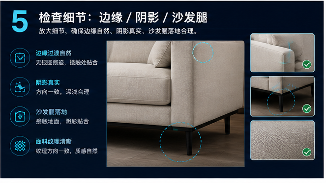 家居场景图流程:检查细节