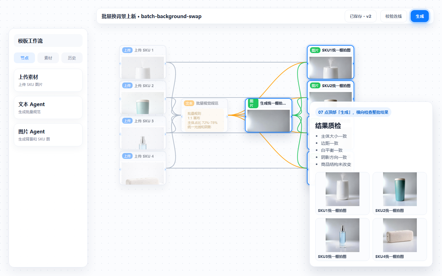 批量 SKU 工作流结果检查示例